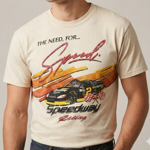 PacSun Speedway Racing T-Shirt XL All Gas No Brakes Graphic Tee Vintage Style